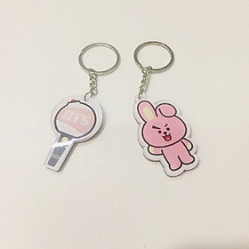 Móc khóa BTS Cooky mica combo 2 móc