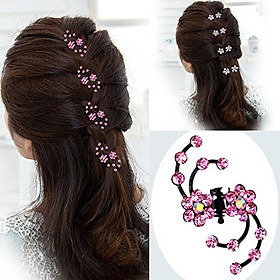 Mua 6 Pieces Wholesale Rhinestone Flower Wedding Women Girl Bride  Bridesmaid Jewelry Hair Clip Pin Claw Barrette Hair Ornaments - Red tại  Magideal