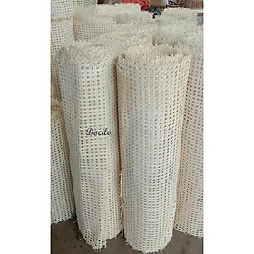 Mua  KHỔ 50   Mành lưới mây THẬT mắt cáo màu TỰ NHIÊN  màu TẨY TRẮNG bọc cảnh cửa  cánh tủ  đầu giường