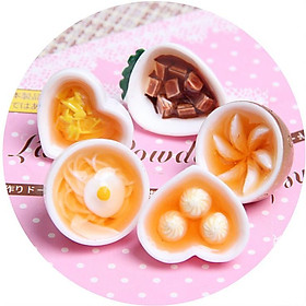 Mua Mô hình bát đồ ăn mạ vàng phong cách ẩm thực Trung Hoa trang trí nhà búp bê  tiểu cảnh  móc chìa khóa  DIY