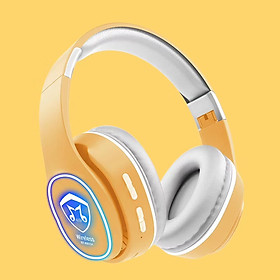 Tai nghe chụp tai Bluetooth 5.0 K6131 Macaron Hỗ Trợ Thẻ Nhớ, Dây 3.5mm, Đài FM - Hàng Nhập Khẩu