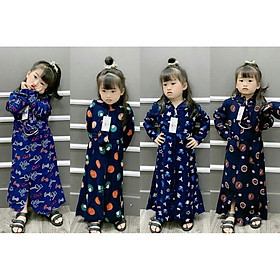 Áo chống nắng trẻ em toàn thân 2 lớp vải lanh nhung Nhật dáng dài cho bé trai và bé gái kèm khẩu trang