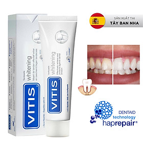 Kem Đánh Răng Vitis Whitening 100ml – Trắng Răng Tự Nhiên, Không Ê Buốt - Nhập Khẩu Tây Ban Nha