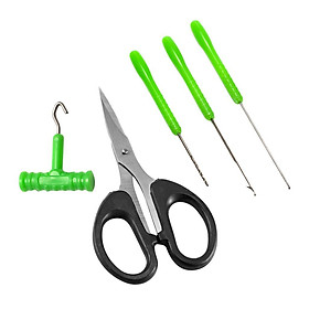 1 Set Stainless Steel Fishing Bait  Kit Scissors Hook Rigging Tools