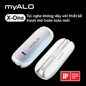 Tai nghe không dây myALO X-One: tai nghe Bluetooth 5.3 | Pin 23 giờ | Chống nước IPX4 | Điều khiển cảm ứng thông minh | Thiết kế trượt mở độc đáo đạt giải thưởng IF Design Award 2022 | Hàng chính hãng