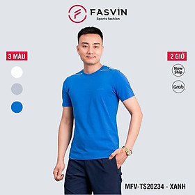  Áo thun nam Fasvin TS20234.HN vải cotton mềm mịn thoáng mát không bai không xù, bền màu