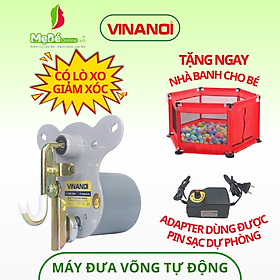 Máy Đưa Võng Tự Động Cao Cấp Vinanoi Asanta AS100 - Sức Đưa 100 Kg Cho Cả Mẹ Và Bé, Dùng Được Khi Cúp Điện