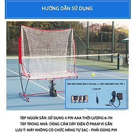 Bộ máy bắn bóng tự tập luyện tennis tại nhà hoặc sân