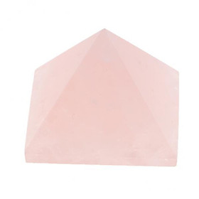 2X Natural Crystal Pyramid Ornaments Rock Crystal Quartz DIY Decor Pink 4cm