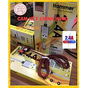 Mua DÂY SẠC NHANH HAM C03  ĐẦU NHÔM-DÂY DÙ CHUÔI CẮM TYPE C  Hàng Chính Hãng