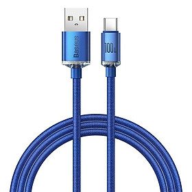 Mua Baseus -BaseusMall VN Cáp Sạc Siêu Nhanh Baseus Crystal Shine Series Fast Charging USB to Type-C 100W (Hàng chính hãng