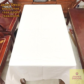 Mua Khăn trải bàn trắng 150x150cm  150x200cm VẢI COTTON LỊCH SỰ  SANG TRỌNG - HÀNG ĐẸP