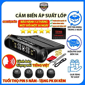 Cảm Biến Áp Suất Lốp Ô Tô, Xe Hơi Gắn Ngoài Cao Cấp Năng Lượng Mặt Trời Màn Hình LCD Độ Bền 5 Năm Bảo Hành 1 Năm