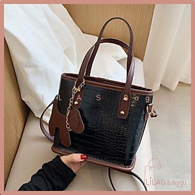 Túi Nữ Tote Đeo Vai LILAS Baggu Đeo Chéo Công Sở Da Rắn