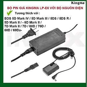 Mua BỘ PIN GIẢ KINGMA LP-E6 VỚI BỘ CHUYỂN ĐỔI NGUỒN ĐIỆN EU PLUG POWER ADAPTER - HÀNG CHÍNH HÃNG