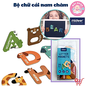 Bộ chữ cái, chữ số nam châm Mideer cho bé từ 3 tuổi trở lên học chữ cái nhận biết con vật và ghép từ đơn giản