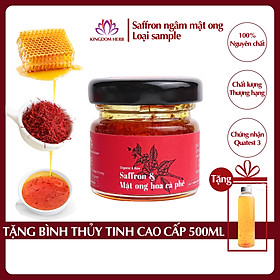 Saffron ngâm mật ong Kingdom Herb chính hãng thượng hạng nguyên chất 100% hộp 40g (Tặng bình nước thủy tinh)