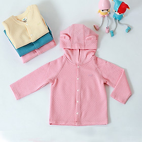 Áo khoác chần bông cho bé mũ tai gấu siêu dễ thương  (4-15kg) , hàng chính hãng HAKI BB014