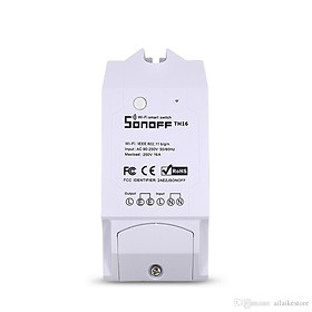 Công Tắc WiFi Thông Minh Sonoff TH16 dùng Kết Hợp Đầu Dò Độ Ẩm, Nhiệt Độ TH-16