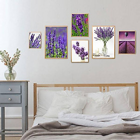 Khung Ảnh Gỗ Thông Hoa Lavender 1 KAT118