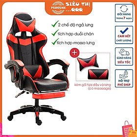 Mua GHẾ CHƠI GAME - GHẾ GAMING CAO CẤP CÓ MASSAGE LƯNG VÀ GÁC CHÂN ( GIAO MÀU NGẪU NHIÊN ) - Hàng chính hãng