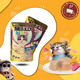 Hình ảnh Thức ăn cho mèo / Pate NEKKO Kitten dành cho Mèo con từ 1-12 tháng tuổi - gói 70g