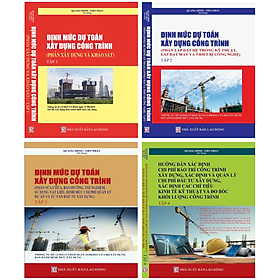 Combo 4 Quyển Sách  Định Mức Dự Toán Xây Dựng Công Trình