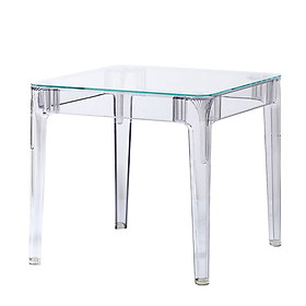 Mua Bàn ăn mặt kính nhỏ gọn TE1540-08G Nội thất Capta Mặt kính cường lực trong suốt khung nhựa PC cao cấp hiện đại nhập khẩu hcm