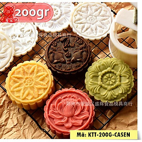 Mua KHUÔN TRUNG THU 200G - 4 MẶT ĐÔI CÁ  HOA SEN & HOA