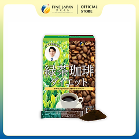 Trà cà phê hỗ trợ giảm cân Green tea & Diet coffee FINE JAPAN đẩy nhanh quá trình đốt cháy mỡ thừa hộp 30 gói