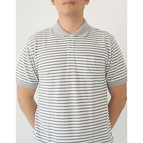 Áo Thun Polo Nam TCM Tay Ngắn Sọc Xám TP004