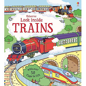 Sách tương tác tiếng Anh - Usborne Look inside Trains