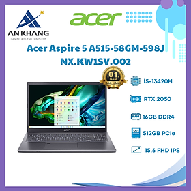 Mua Máy tính xách tay Acer N22Q25 (A515-58GM-598J) (i5-13420H  16GB  512GB SSD  RTX2050/4GB  15.6  FHD  Win11  Xám  NX.KW1SV.002) - HÀNG CHÍNH HÃNG