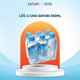 Lốc 6 chai nước suối 350ml chai SATORI - Công Nghệ Hoàn Lưu Khoáng