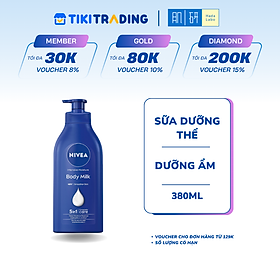 Sữa Dưỡng Thể NIVEA Dưỡng Ẩm Chuyên Sâu 48H | Thấm Nhanh (380 ml) - 99569
