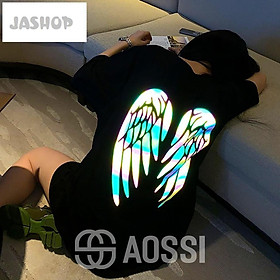Áo thun phản quang 7 màu phong cách Unisex - Đôi cánh sau lưng ANGEL WINGS JASHOP