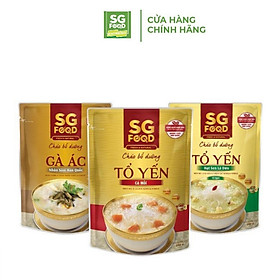 Lốc 35 - Combo 3 Cháo Bổ Dưỡng Sài Gòn Food 240g Tổ Yến Cá Hồi, Tổ Yến Hạt