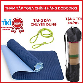THẢM TẬP YOGA, GYM 2 LỚP+ TÚI ĐỰNG THẢM TẬP YOGA + DÂY BUỘC CHUYÊN DỤNG - CHÍNH HÃNG DODODIOS