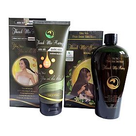 Bộ Dầu Gội Xả Thanh Mộc Hương không silicon giảm rụng giúp tóc mượt mà