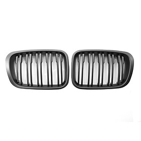 2 PCS Matte Black Radiator Grille Sports Grille Replacement for BMW 3 series E46 Saloon Touring 1998-2001