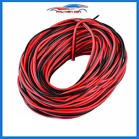 Cuộn 50 mét dây điện đôi đen đỏ đủ loại 18AWG đến 26AWG lõi 0.2mm, 0.3mm