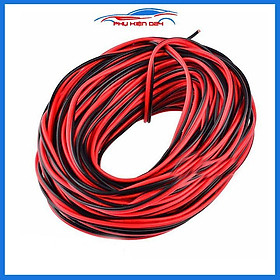 Cuộn 50 mét dây điện đôi đen đỏ đủ loại 18AWG đến 26AWG lõi 0.2mm, 0.3mm, 0.5mm, 0.75mm