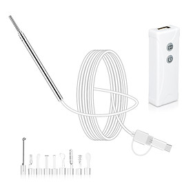 Mini WIFI Endoscope Camera 3.9MM 6 LEDs Three-in-one Interface USB Inspection Ear Nose Visual Health Care with Ear Pick