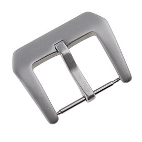 Silver Stainless Steel Screw-in Pin Buckle Clasp For Leather Watch Band