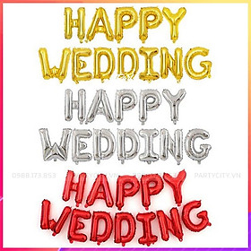 Mua Bộ chữ Happy Wedding bong bóng trang trí phòng cưới  tân hôn