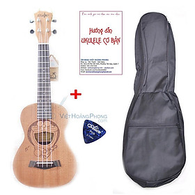 Mua Đàn Ukulele Concert gỗ Mahogany hình Đôrêmon - Tặng bộ phụ kiện