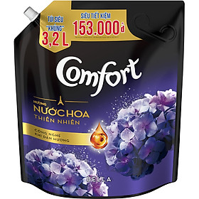 Nước Xả Vải Comfort Hương Nước Hoa Thiên Nhiên Bella (3.2L)