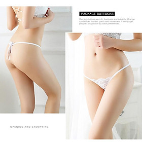 Quần Lọt quần chip Khe Nữ Ren Xẻ Đáy Freesize SEXY - Trắng