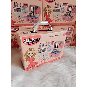 BỘ ĐỒ CHƠI MAKEUP, ĐỒ CHƠI TRANG ĐIỂM KÈM VALI CHO BÉ