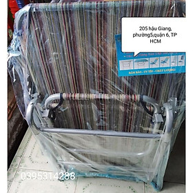 Mua ghế du lịch sắt sơn tĩnh điện lưới thổ cẩm cao cấp